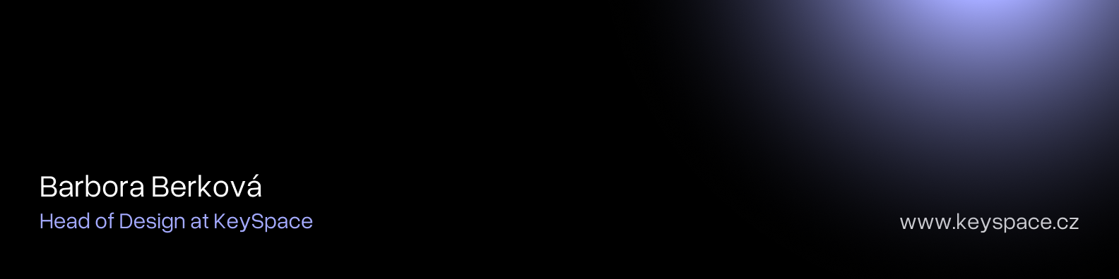 Project Cover Barbora Berková Head of Design at Keyspace