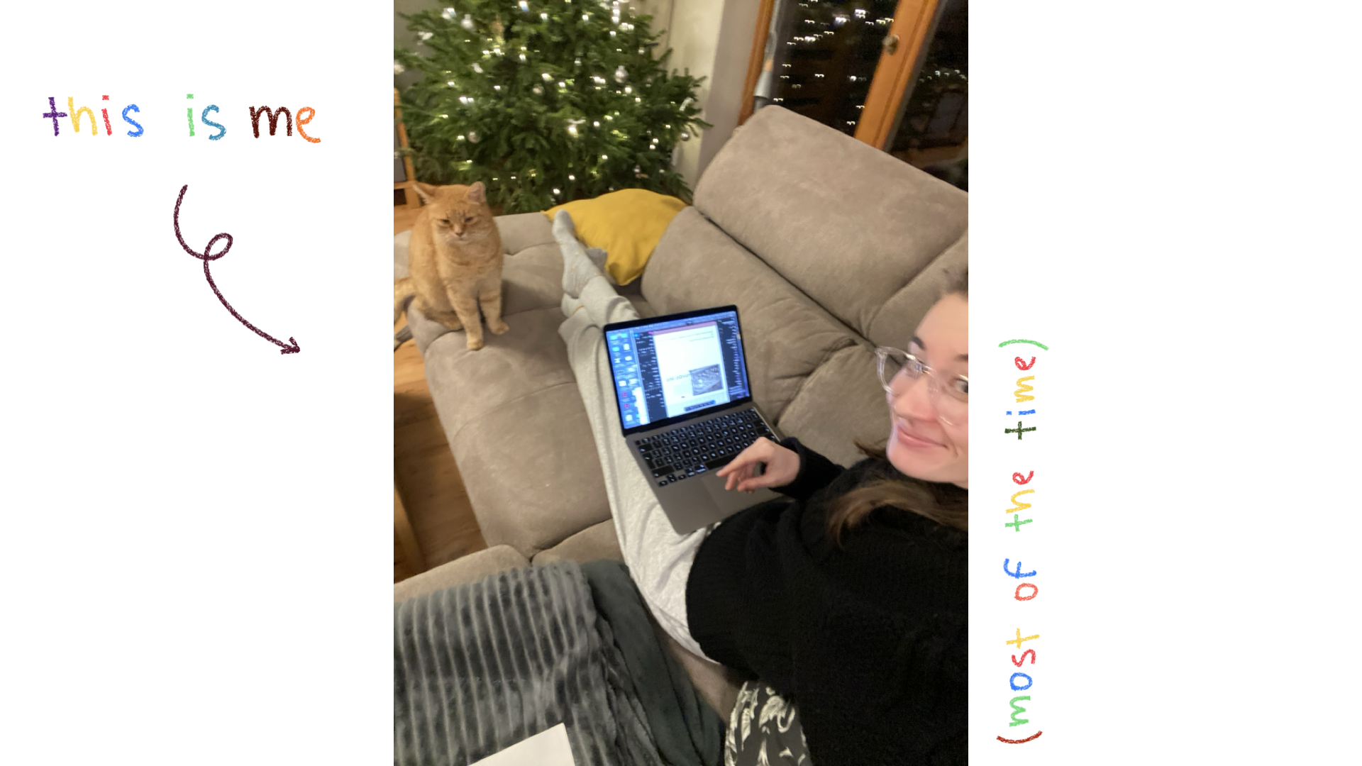 slide 3. This is me and a picture of me with a cat next to me.