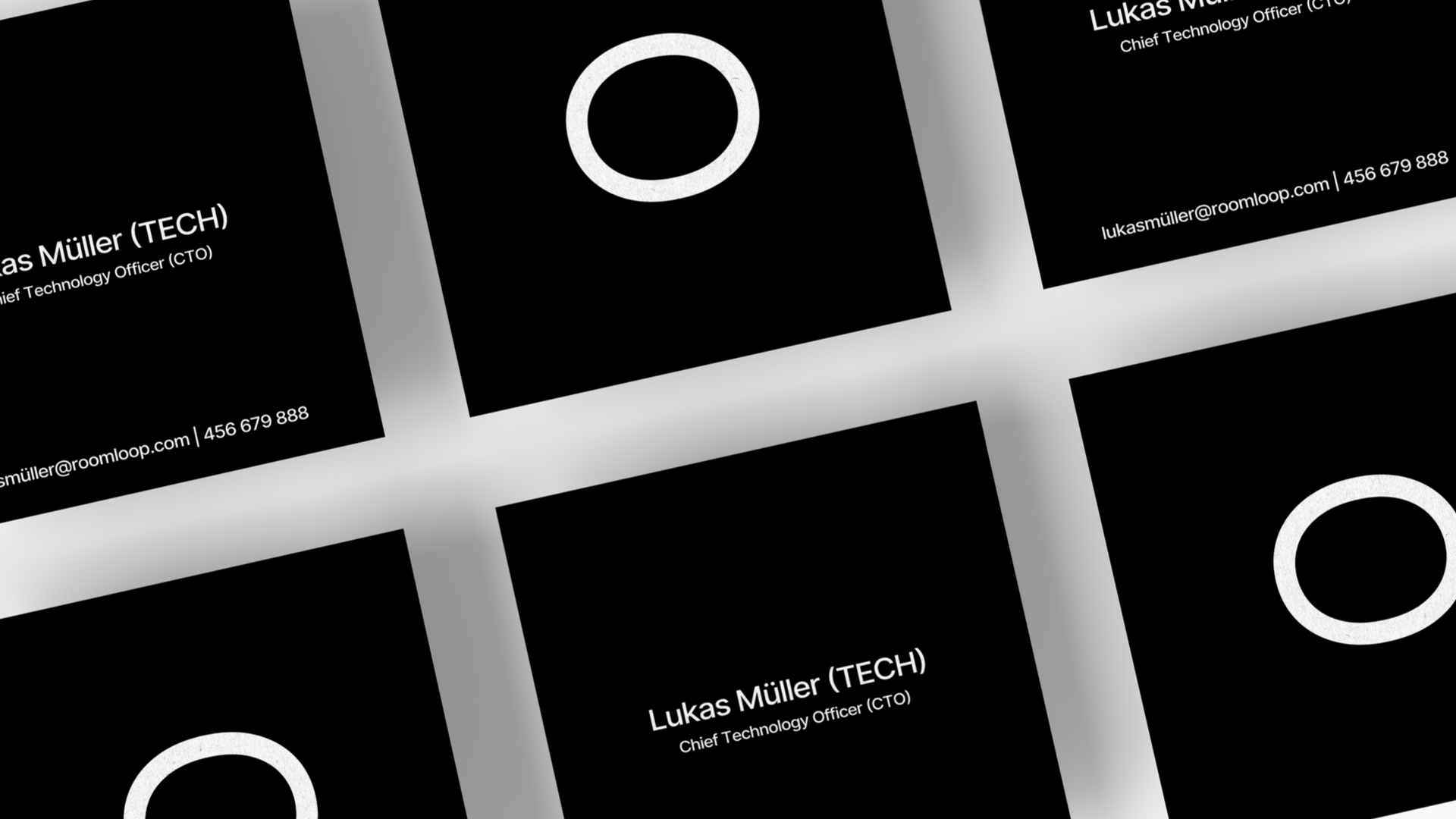 slide 36. Roomloop business cards.